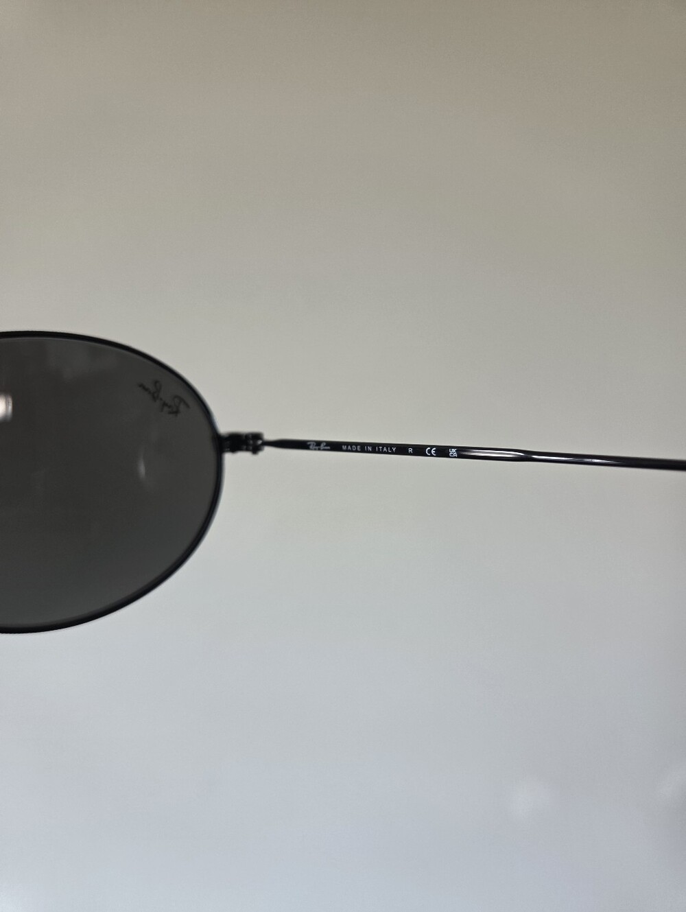 Ray-Ban Oval Metal RB3547 Polished Black frame with Dark Gray lenses Sunglasses - Picture 9 of 9